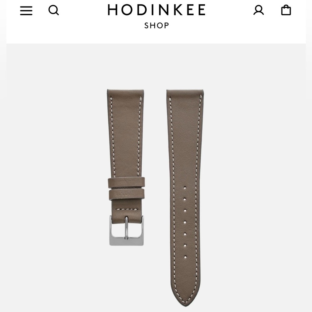 Hodinkee 20mm leather strap in Taupe (NEW)